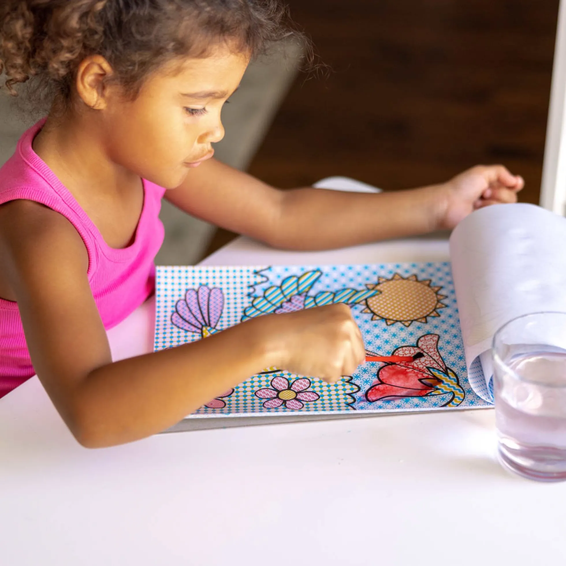 My First Paint With Water Kids' Art Pad With Paintbrush - Cheerleaders, Flowers, Fairies, and More