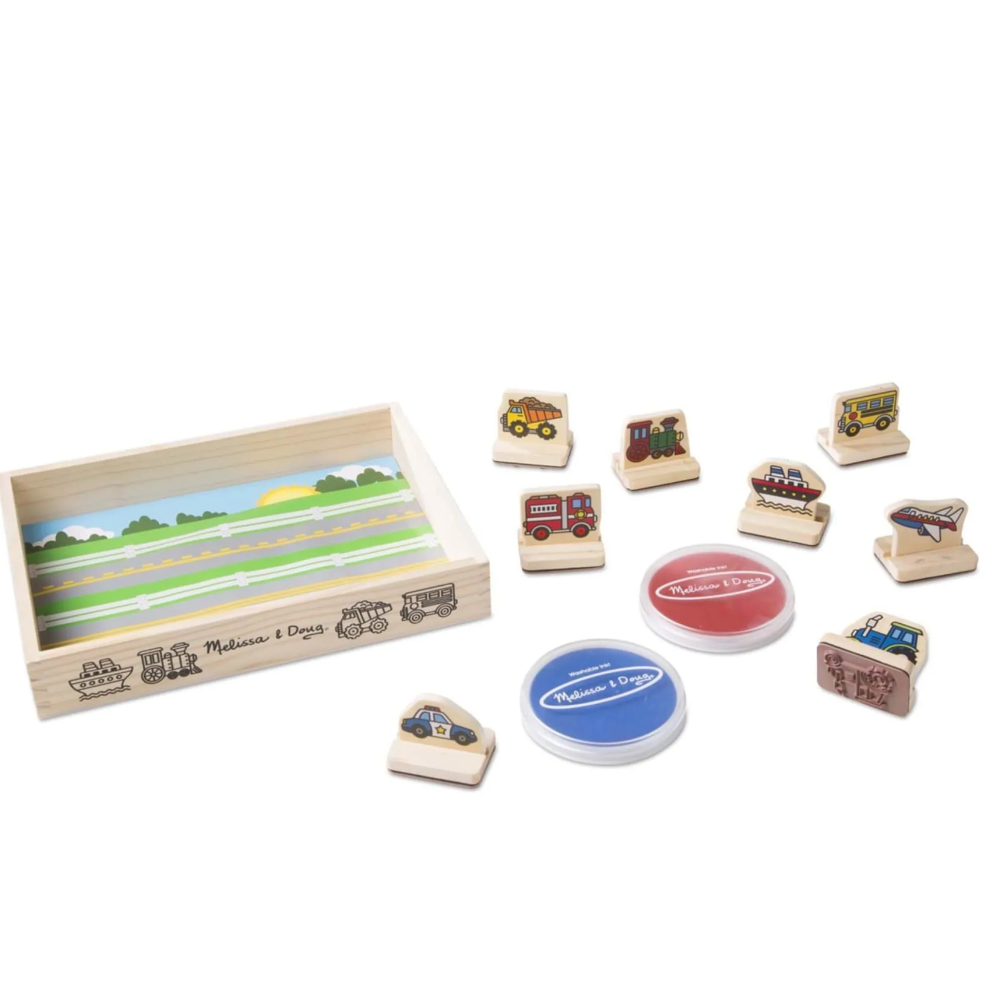 My First Wooden Stamp Set - Vehicles