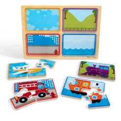 Natural Play Wooden Puzzle: Ready, Set, Go