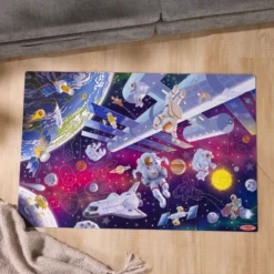 Outer Space Glow-in-the-Dark Floor Puzzle – 48 Pieces