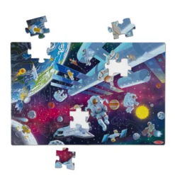 Outer Space Glow-in-the-Dark Floor Puzzle – 48 Pieces