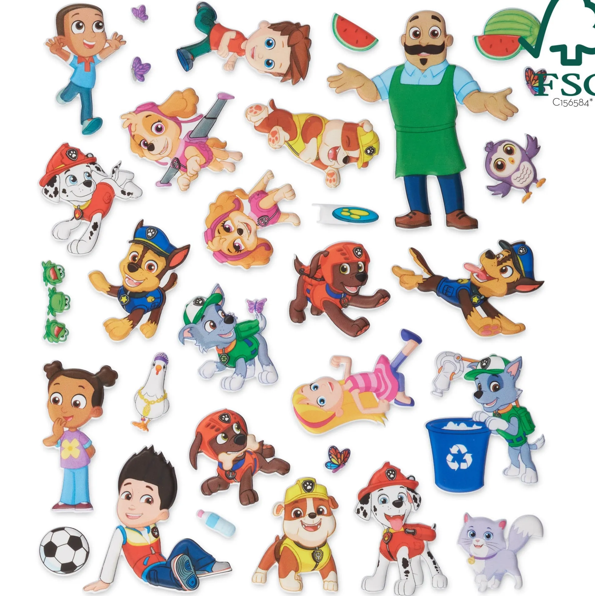PAW Patrol Restickable Puffy Stickers - Adventure Bay