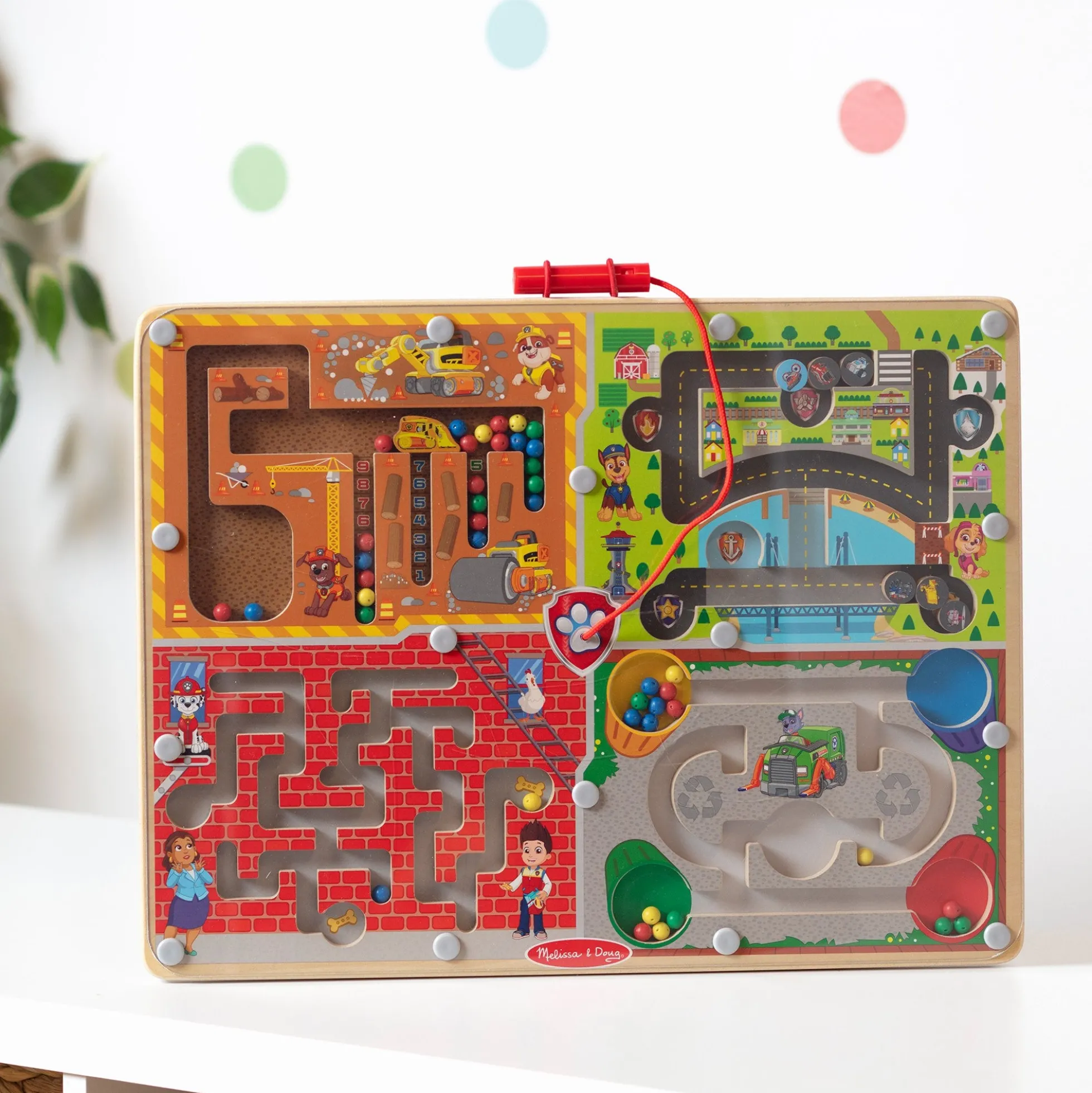 PAW Patrol Wooden 4-in-1 Magnetic Wand Maze Board
