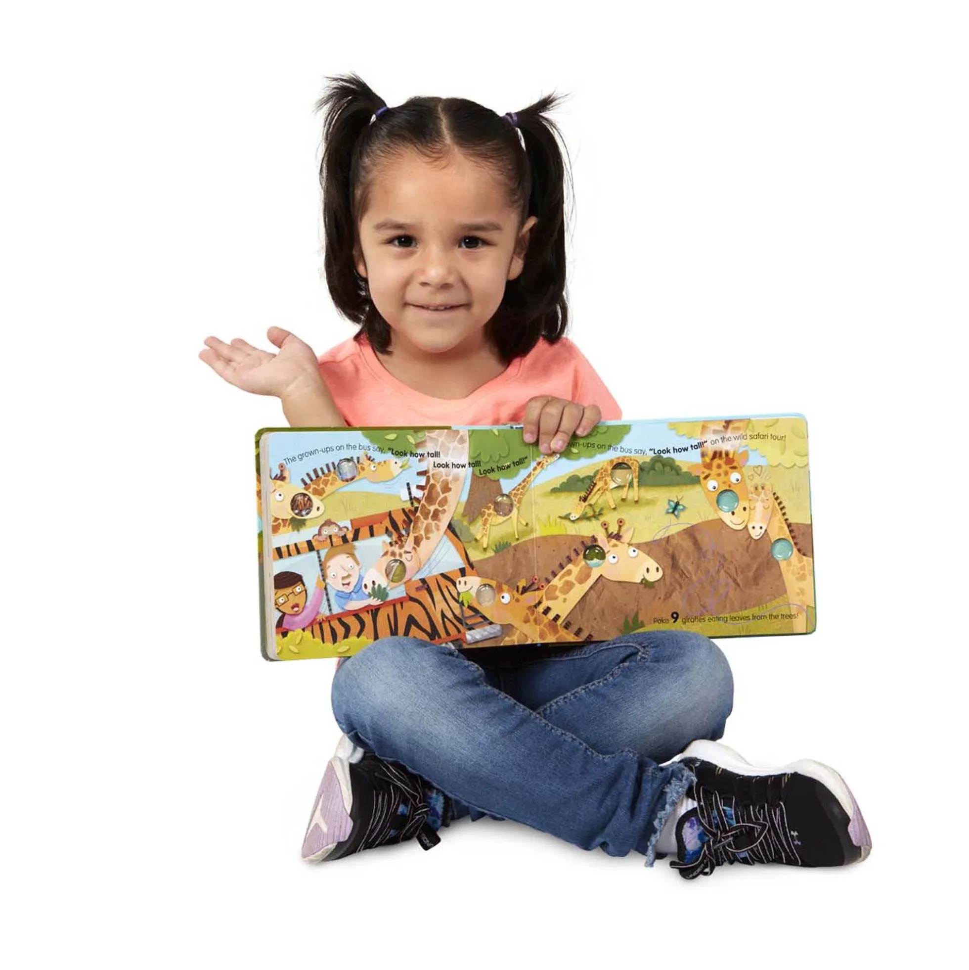 Poke-a-Dot: The Wheels on the Bus Wild Safari Board Book
