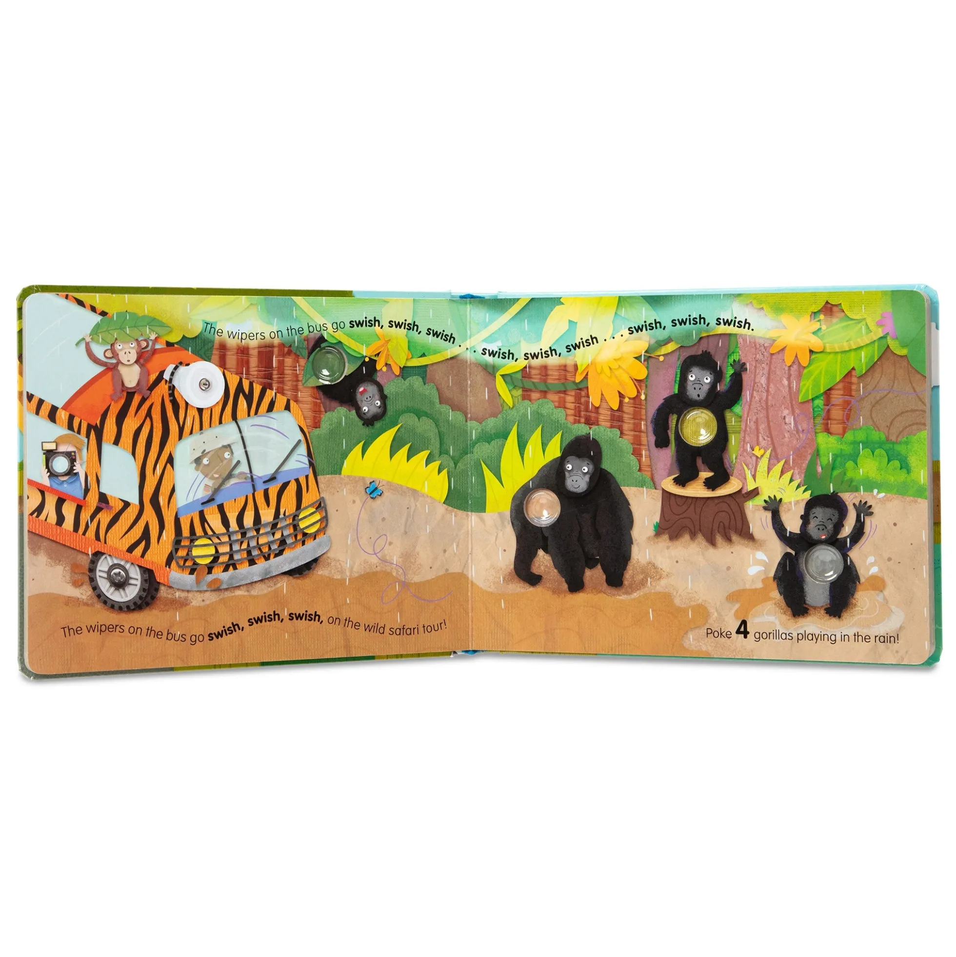 Poke-a-Dot: The Wheels on the Bus Wild Safari Board Book