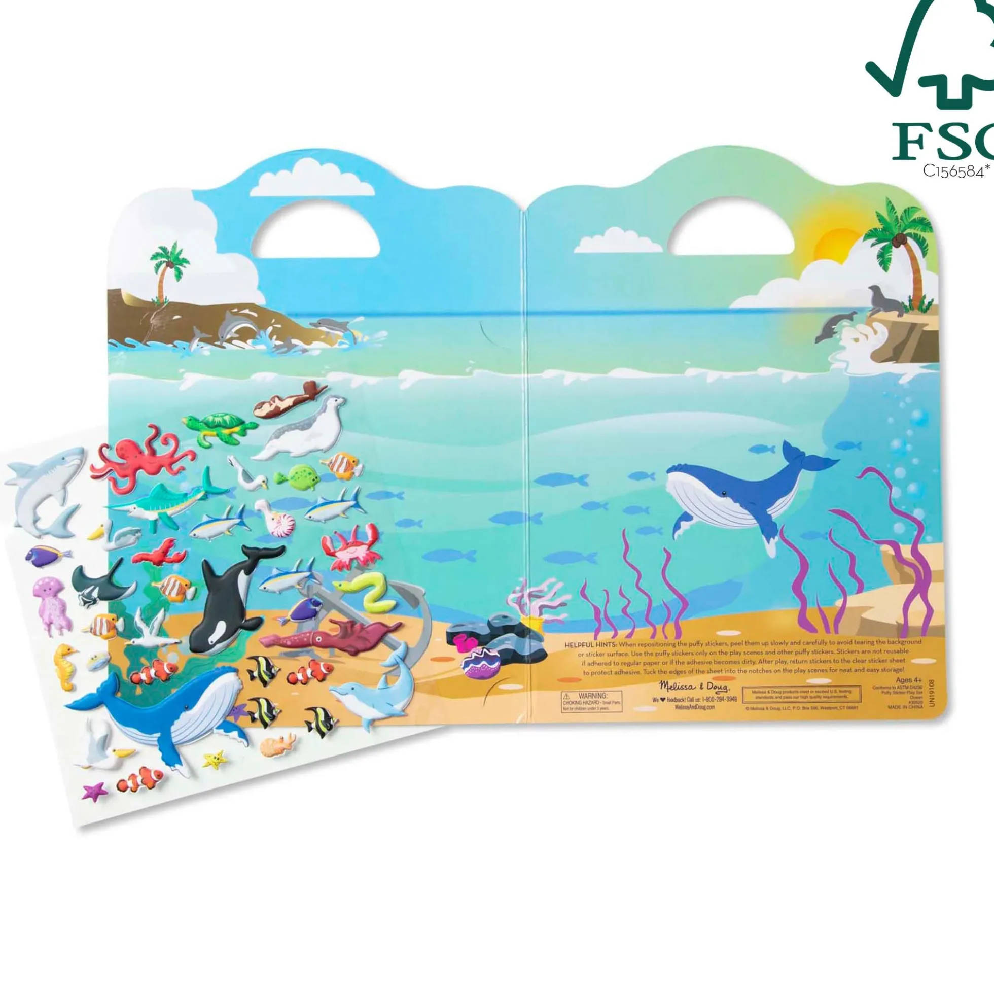 Puffy Sticker Play Set 3-Pack: Safari, Dinosaur, Ocean