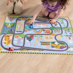 Race Around the World Tracks Floor Puzzle - 48 Pieces
