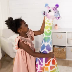 Rainbow Giraffe Lifelike Plush