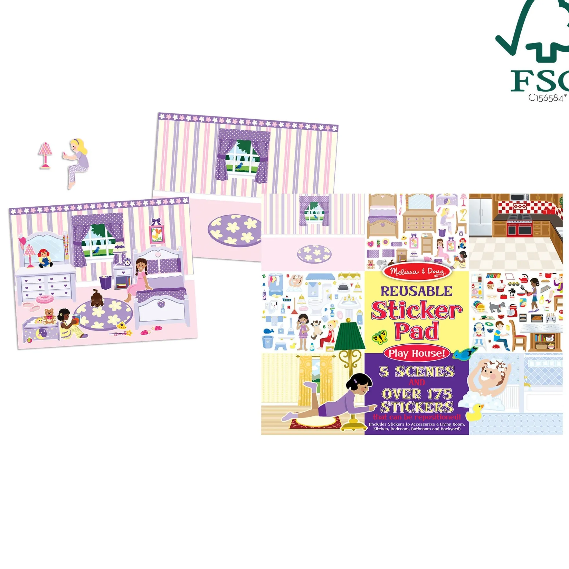 Reusable Sticker Pad - Play House!