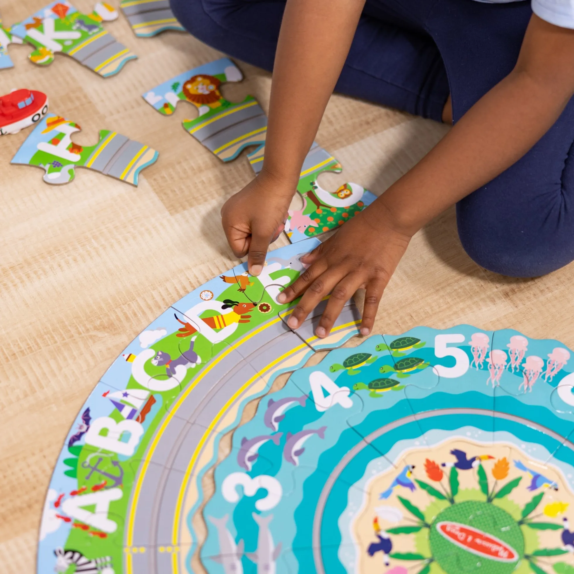 Round the Shore Tracks Floor Puzzle – 48 Pieces