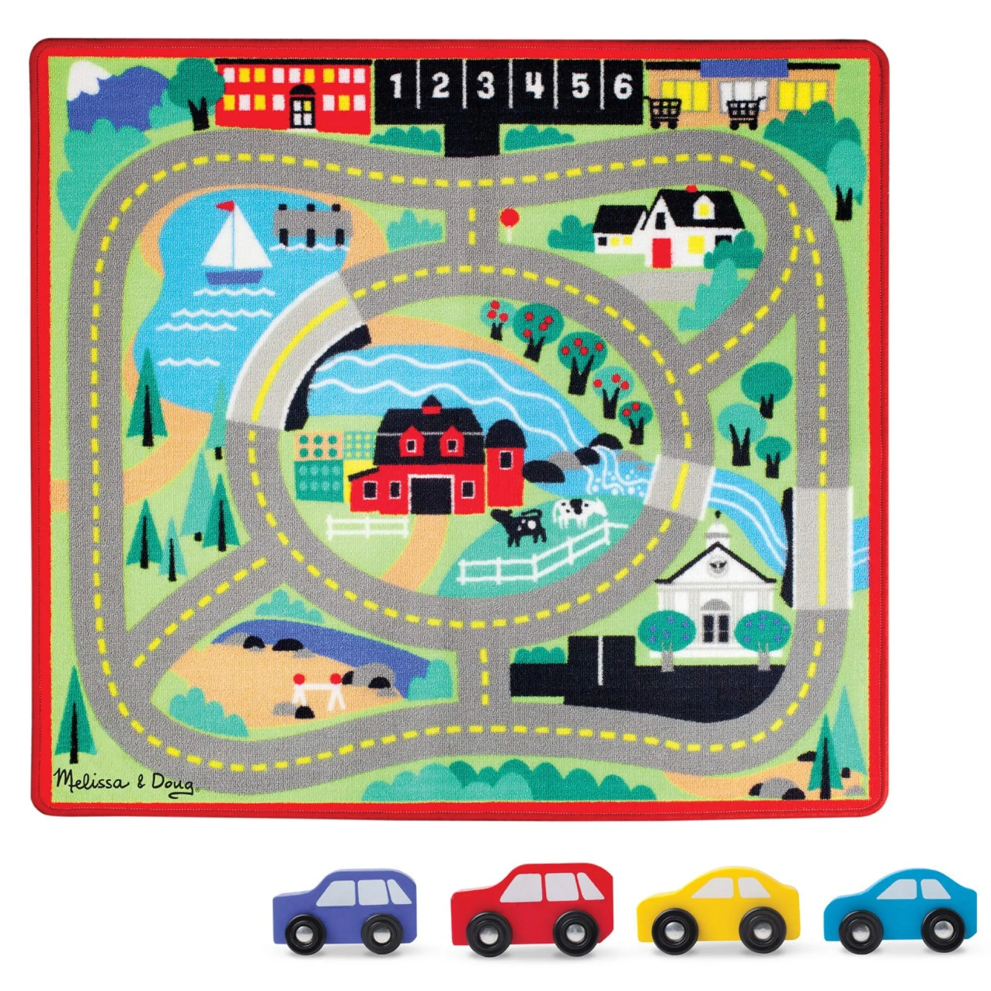 Round the Town Road Rug & Car Set