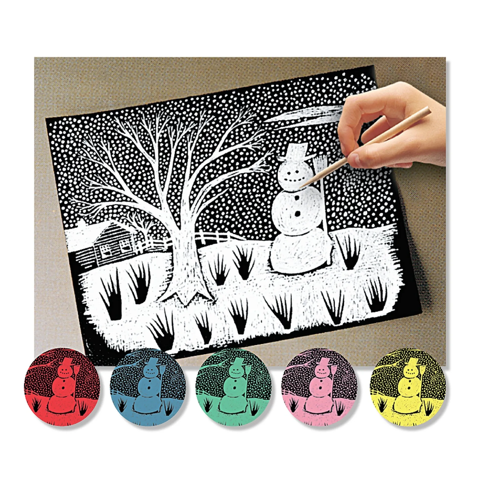 Scratch Art Paper - Solid Color Assortment (60 sheets)