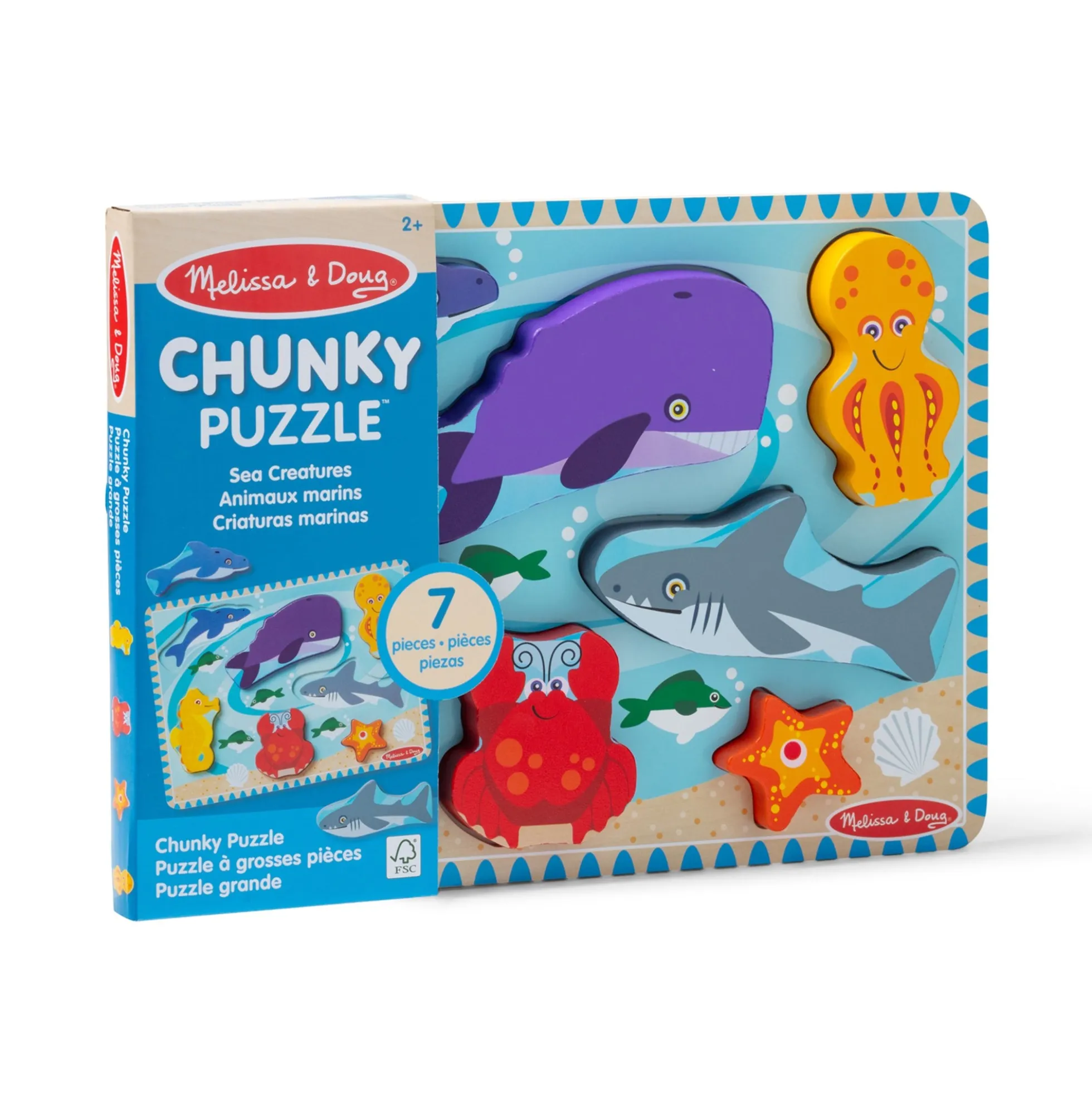Sea Creatures Chunky Puzzle - 7 Pieces