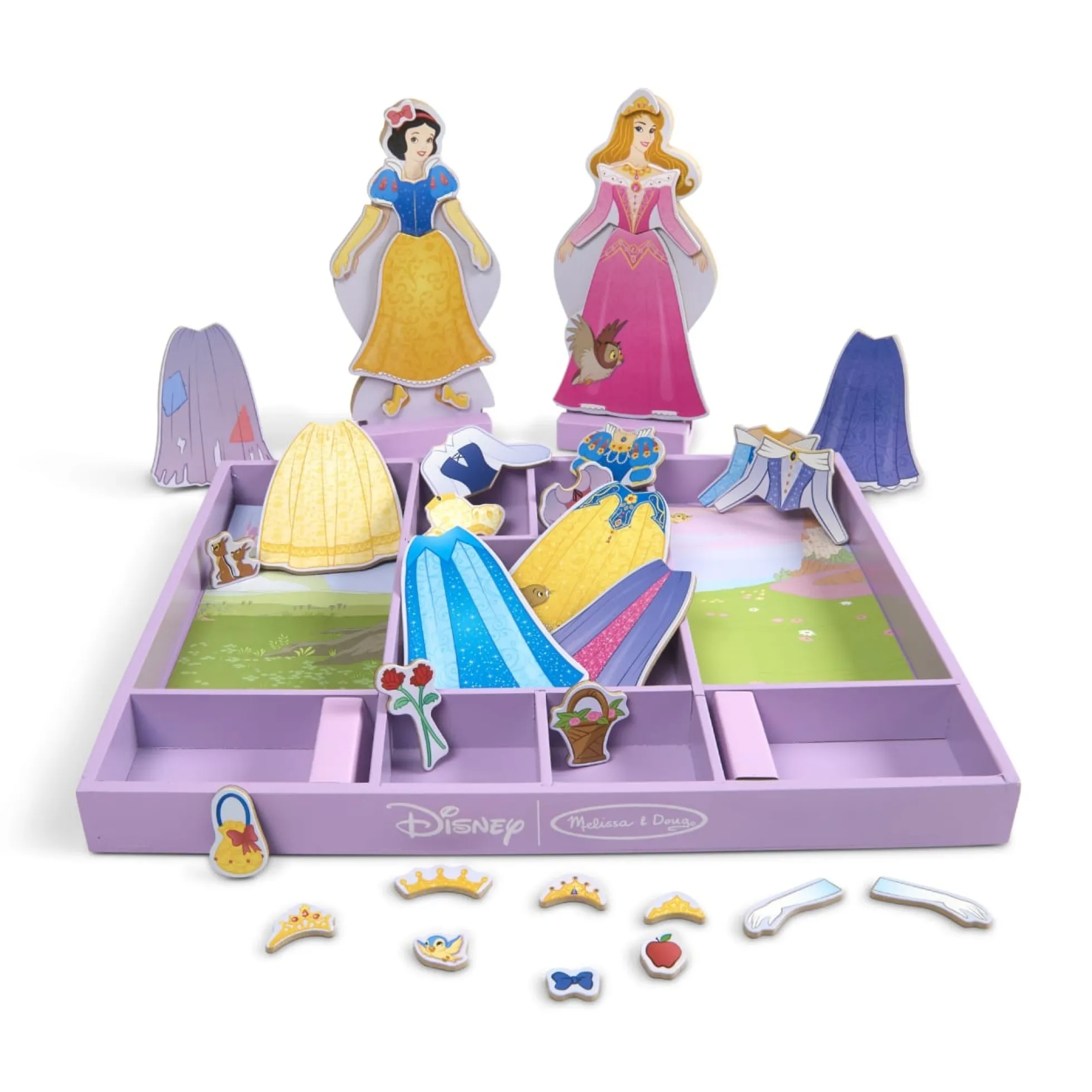 Sleeping Beauty & Snow White Wooden Magnetic Dress-Up