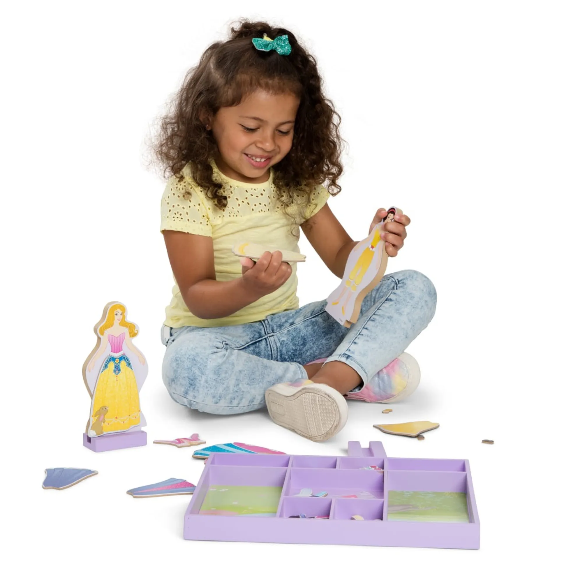Sleeping Beauty & Snow White Wooden Magnetic Dress-Up