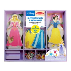 Sleeping Beauty & Snow White Wooden Magnetic Dress-Up