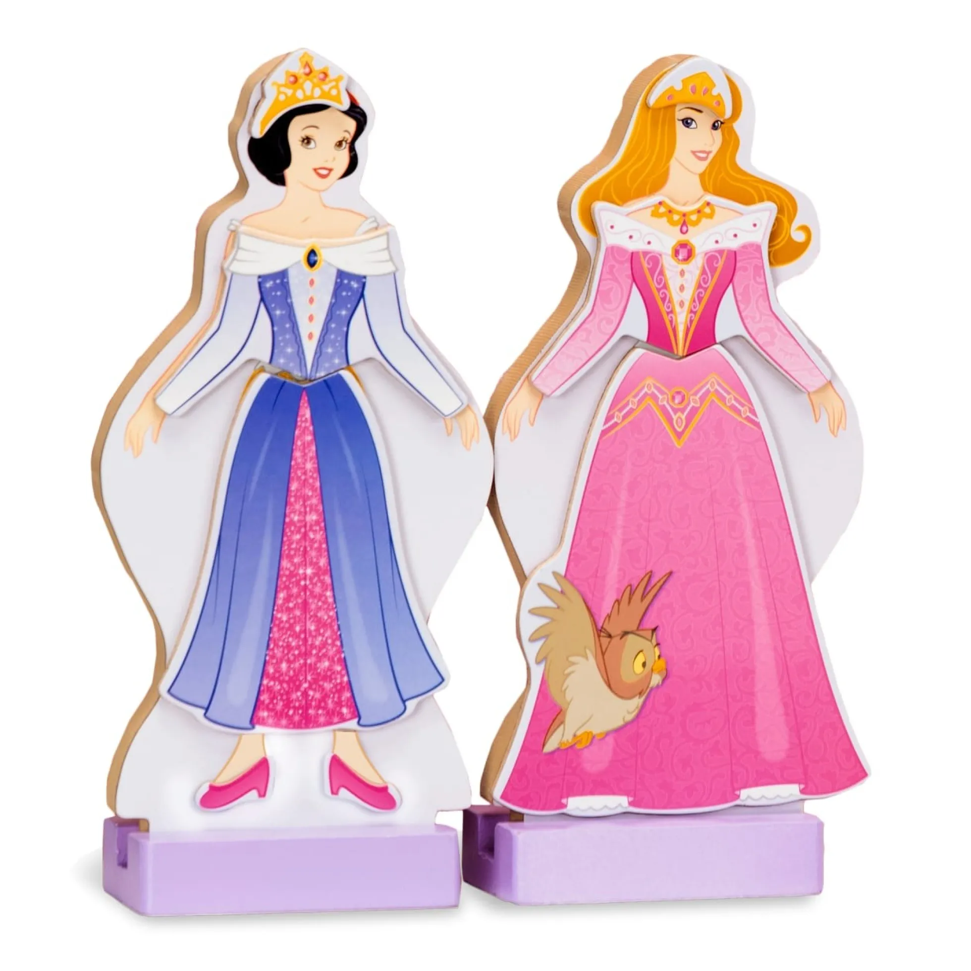 Sleeping Beauty & Snow White Wooden Magnetic Dress-Up