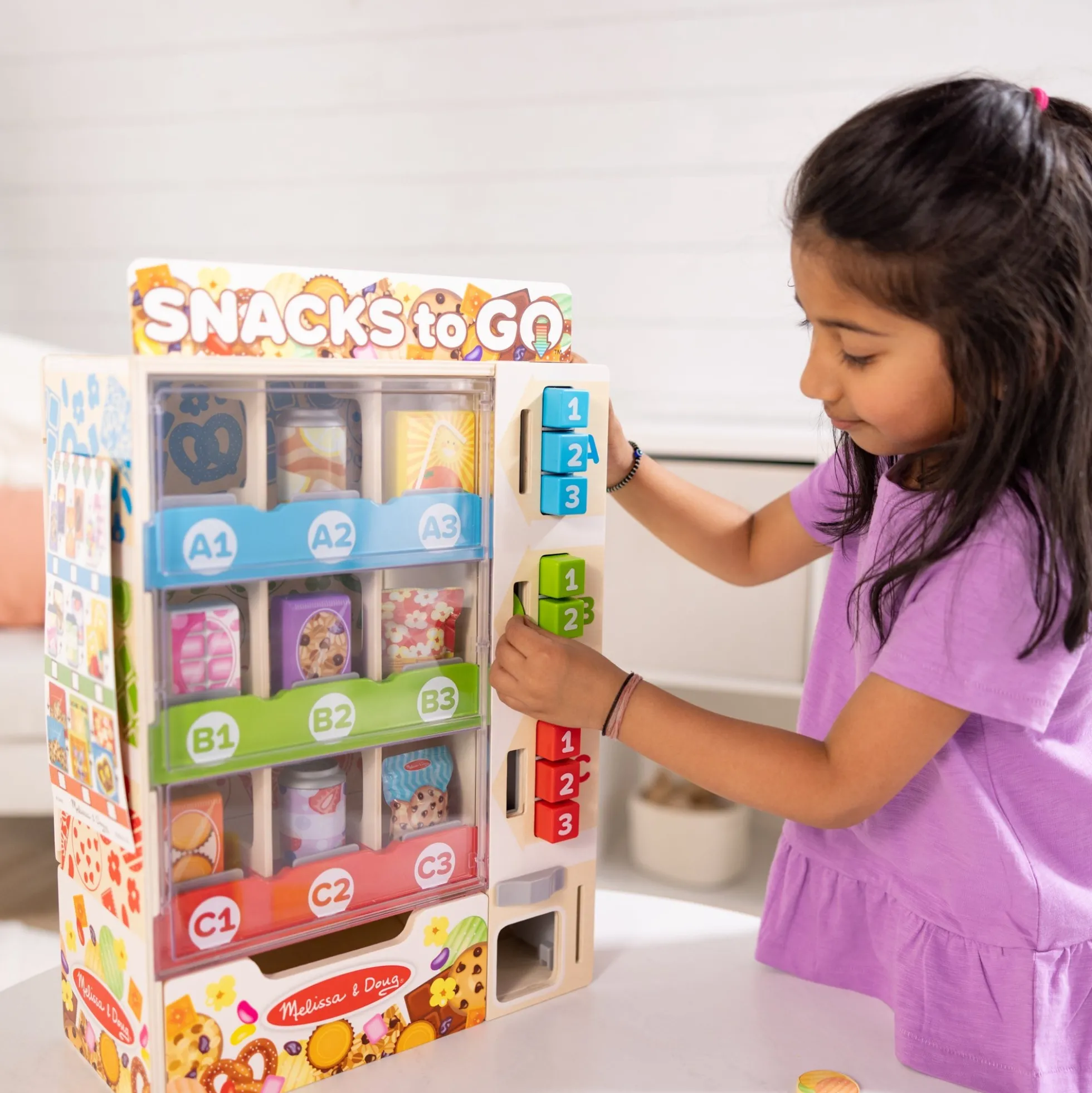 Sort, Stock, Select Wooden Vending Machine Play Set