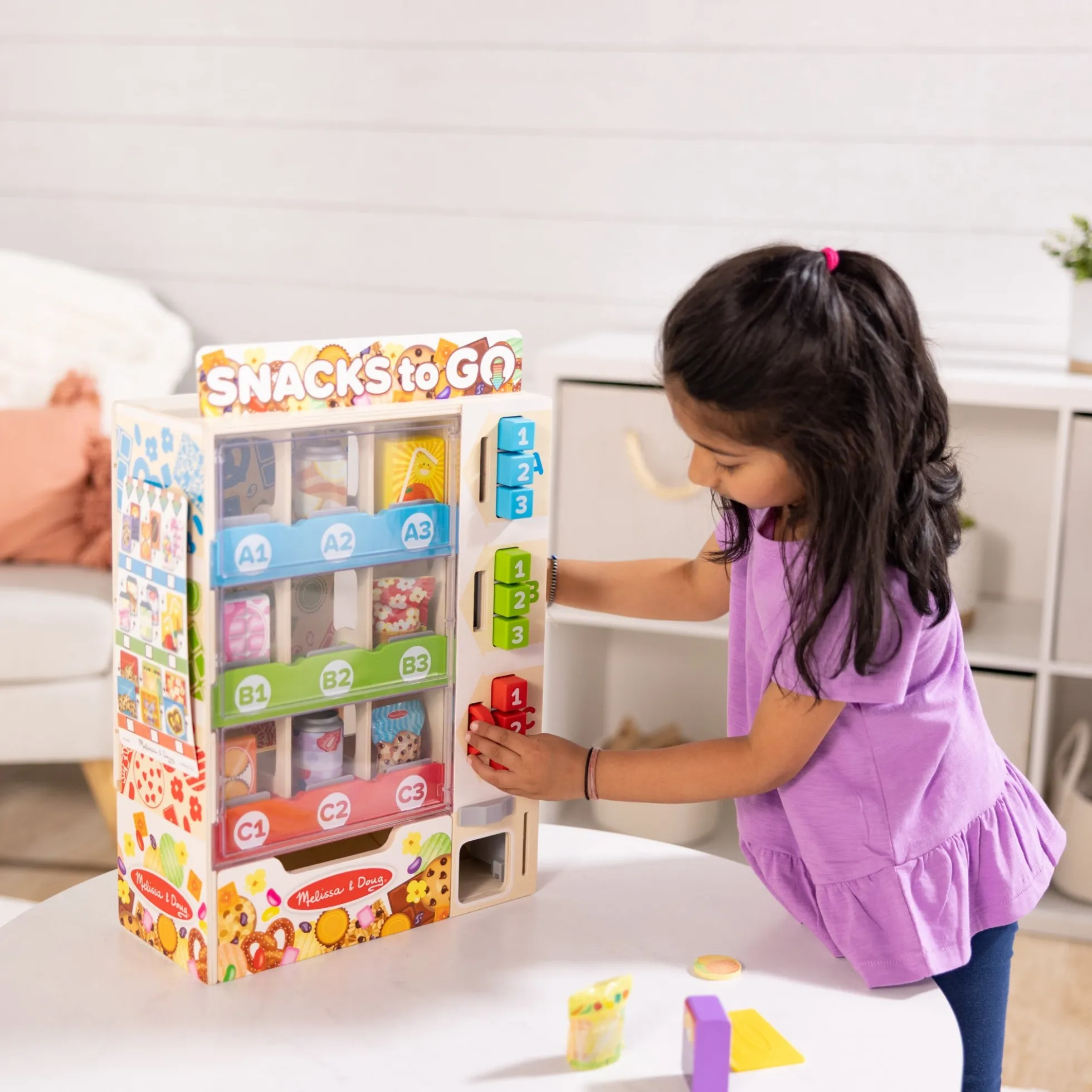 Sort, Stock, Select Wooden Vending Machine Play Set