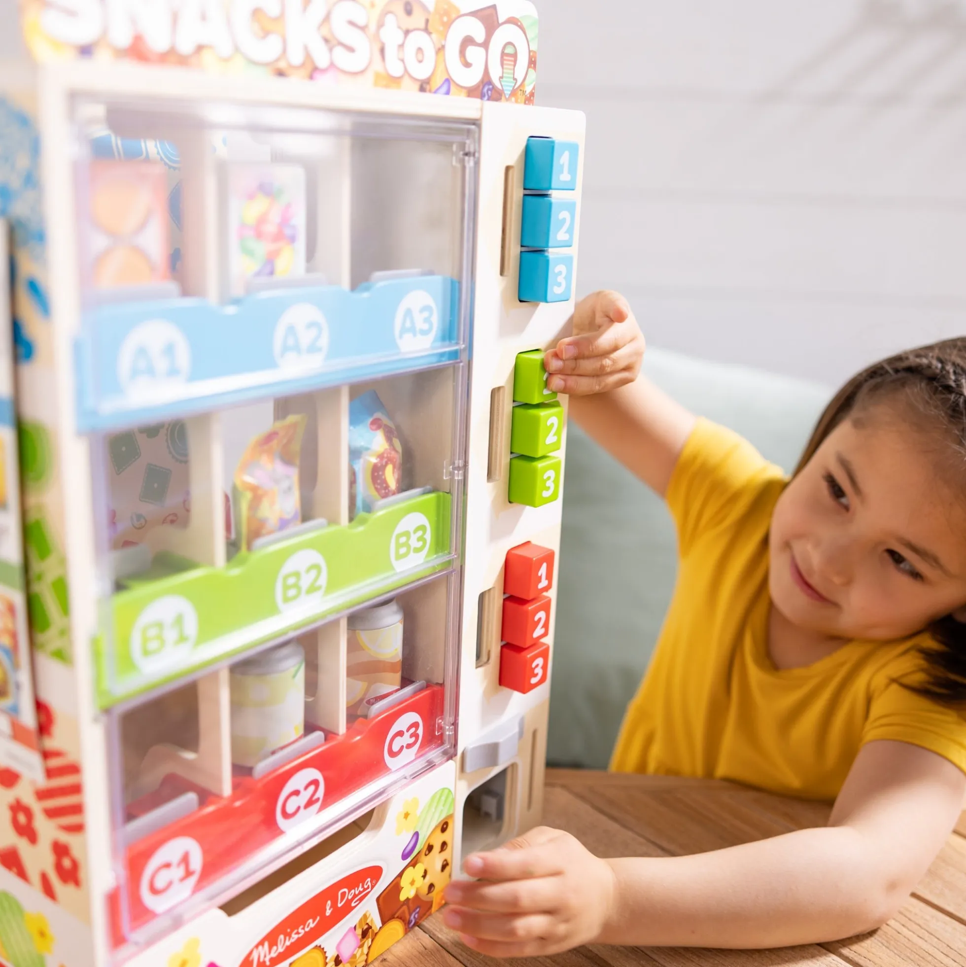 Sort, Stock, Select Wooden Vending Machine Play Set