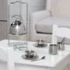Stainless Steel Tea Set with Storage Stand