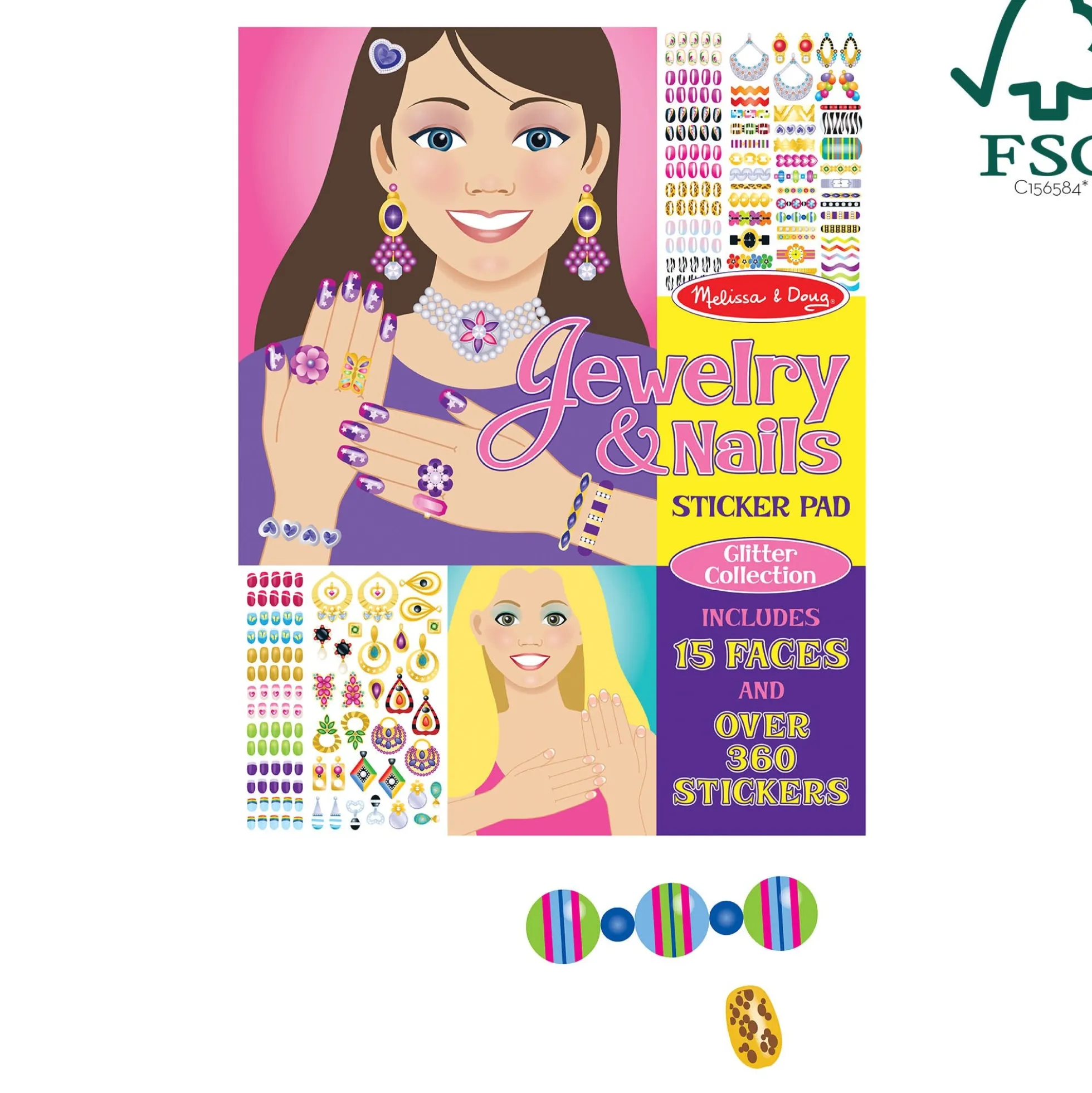 Sticker Pad - Jewelry & Nails Glitter Collection