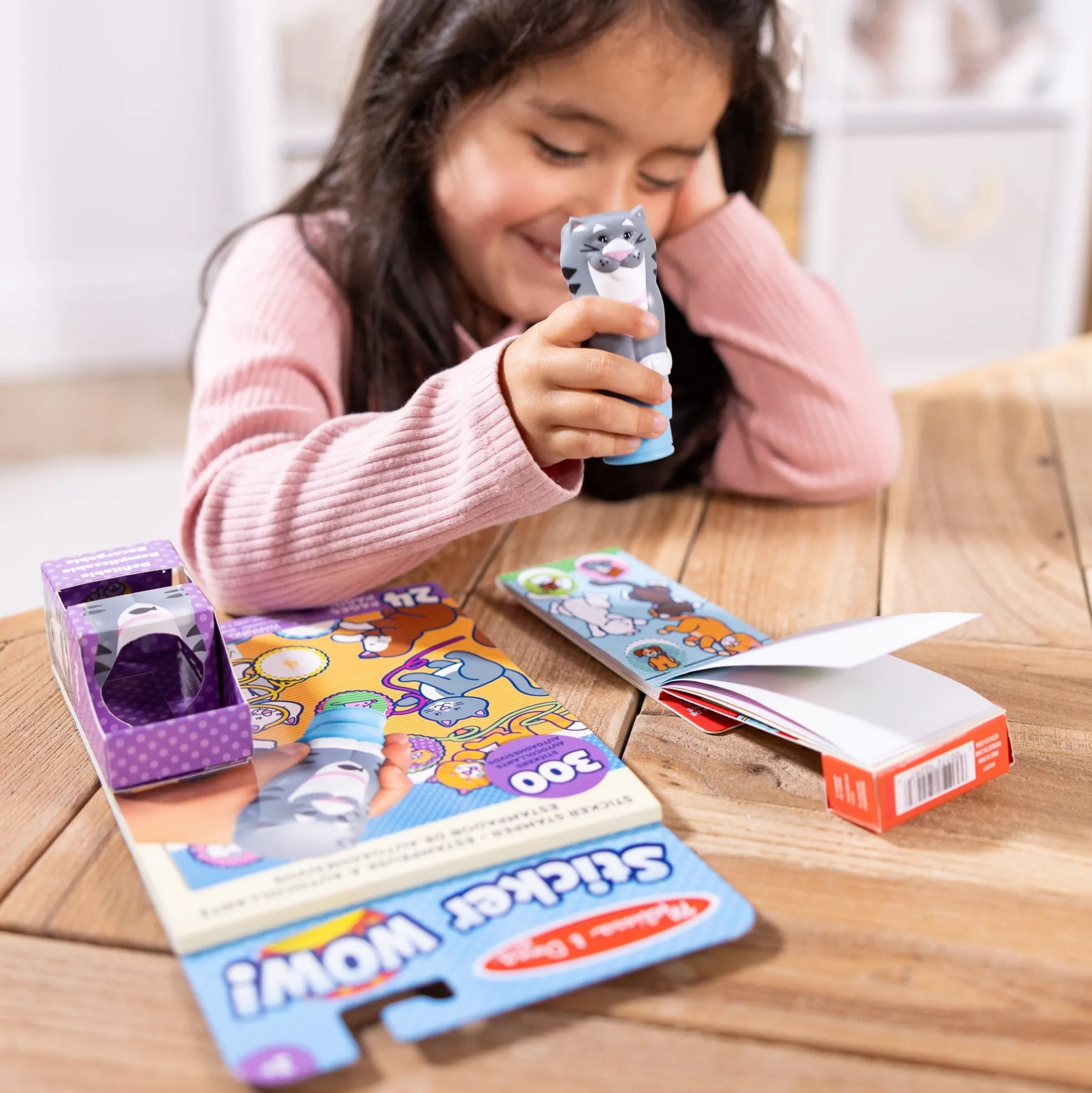 Sticker WOW!™ Cat Bundle: Activity Pad & Sticker Stamper + Mini Activity Pad and 200 Refill Stickers