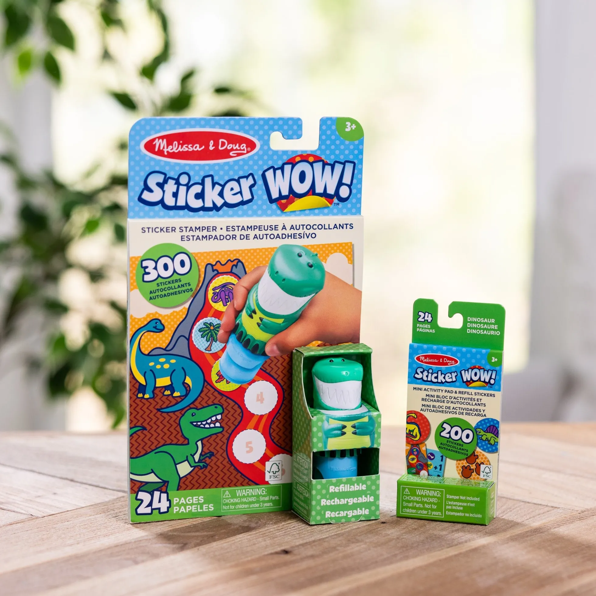Sticker WOW!™ Dinosaur Bundle: Activity Pad & Sticker Stamper + Mini Activity Pad and 200 Refill Stickers