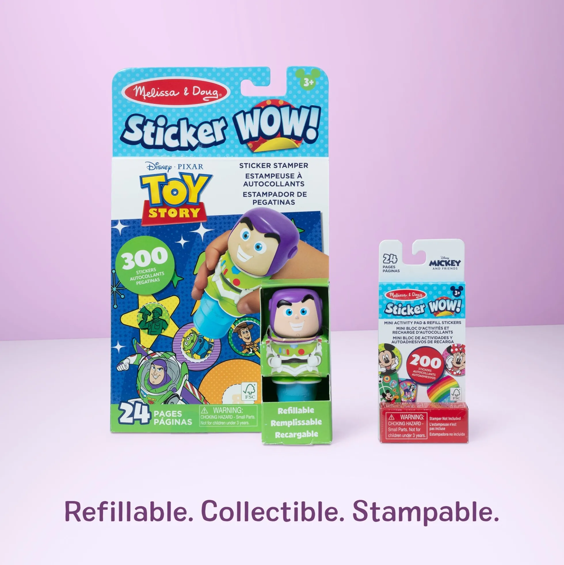 Sticker WOW!™ Disney Toy Story Buzz Lightyear Bundle: Activity Pad & Sticker Stamper + Mini Activity Pad and 200 Refill Stickers