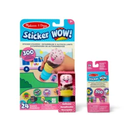 Sticker WOW!™ Ice Cream Bundle: Activity Pad & Sticker Stamper + Mini Activity Pad and 200 Refill Stickers