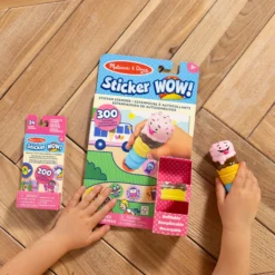 Sticker WOW!™ Ice Cream Bundle: Activity Pad & Sticker Stamper + Mini Activity Pad and 200 Refill Stickers