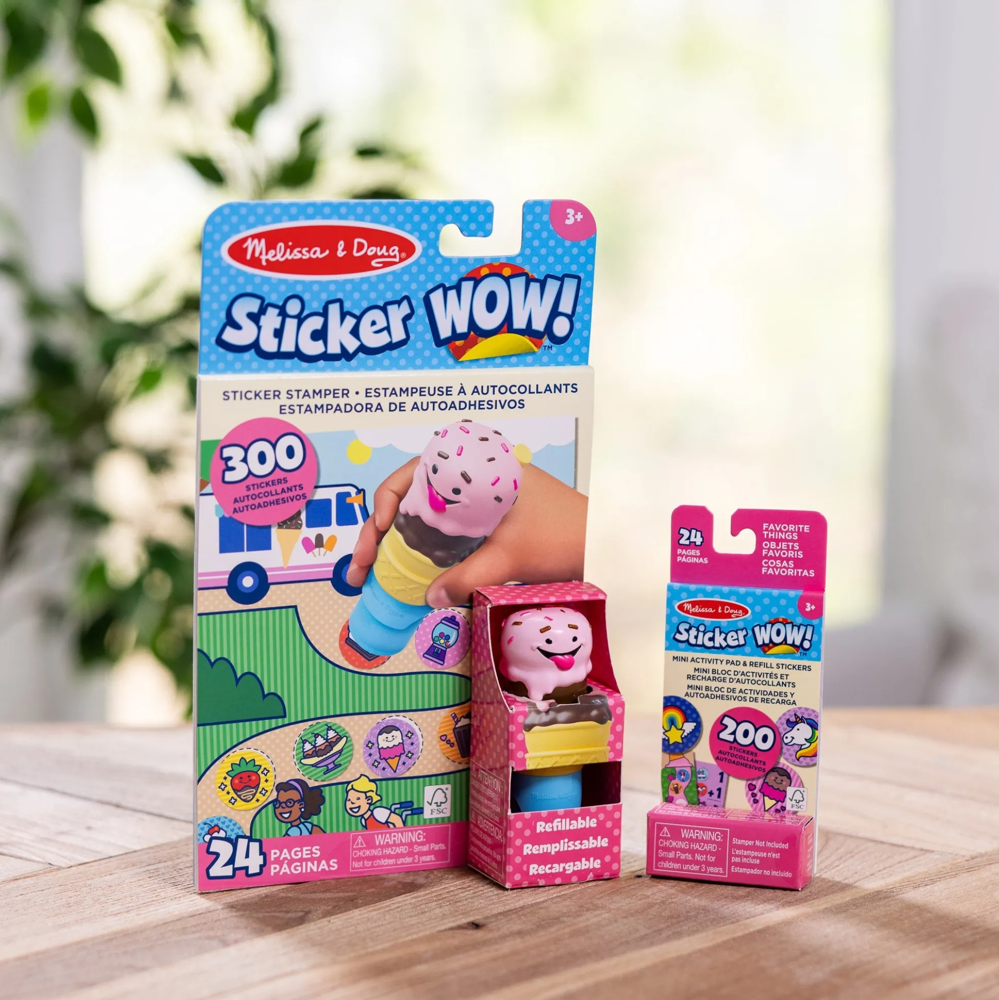 Sticker WOW!™ Ice Cream Bundle: Activity Pad & Sticker Stamper + Mini Activity Pad and 200 Refill Stickers