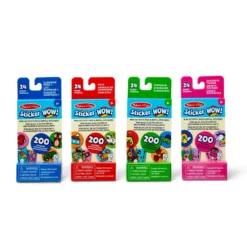 Sticker WOW!™ Mini Activity Pad and Refill Stickers 4-Pack (Dinosaur, Pets, Favorite Things, Surprise Pack 1) - Stamper Not Included