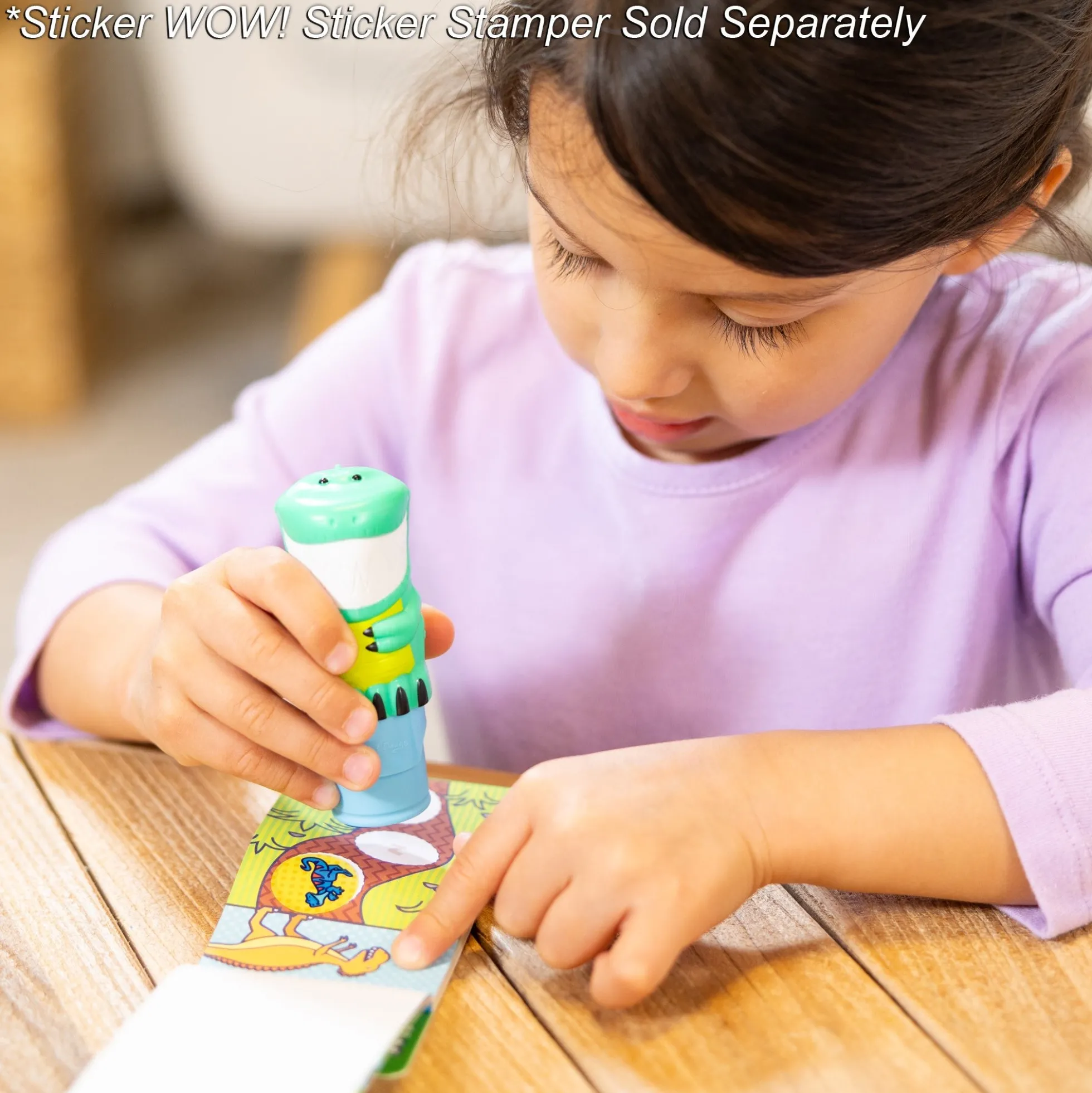 Sticker WOW!® Mini Activity Pad & Refill Stickers - Dinosaur (200+ Stickers, Stamper Not Included)