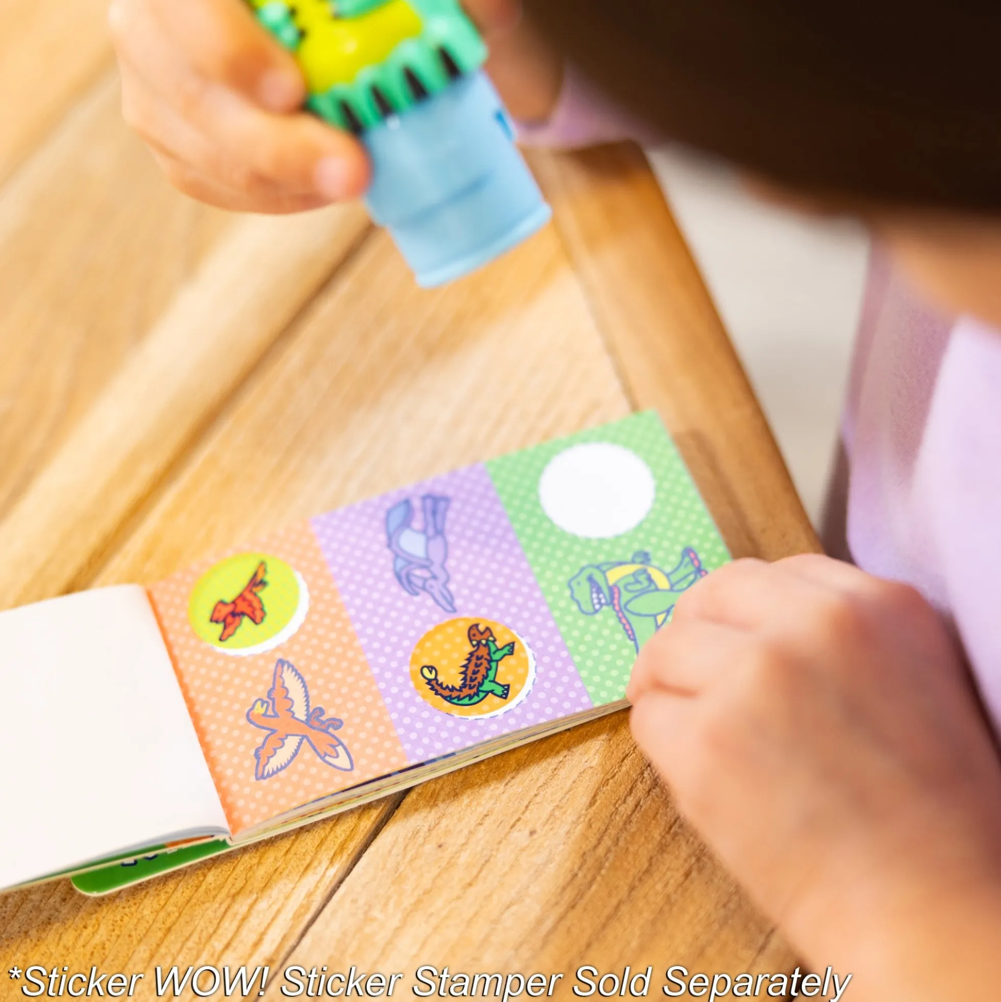 Sticker WOW!® Mini Activity Pad & Refill Stickers - Dinosaur (200+ Stickers, Stamper Not Included)