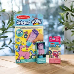 Sticker WOW!™ Purple Unicorn Bundle: Activity Pad & Sticker Stamper + Mini Activity Pad and 200 Refill Stickers