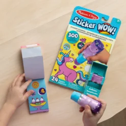 Sticker WOW!™ Purple Unicorn Bundle: Activity Pad & Sticker Stamper + Mini Activity Pad and 200 Refill Stickers