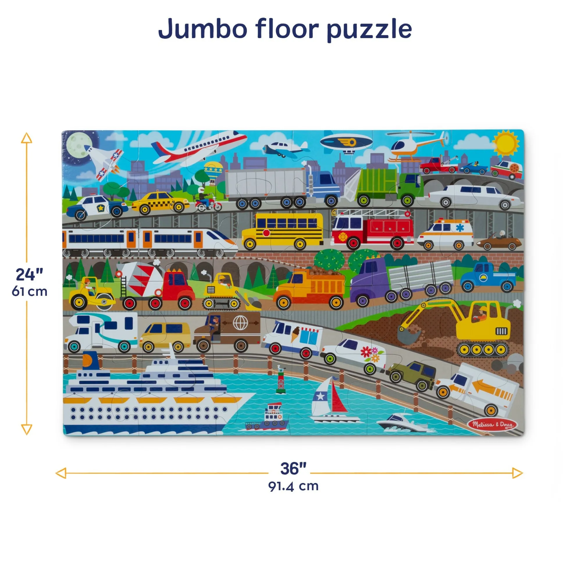Traffic Jam Floor Puzzle - 24 Pieces
