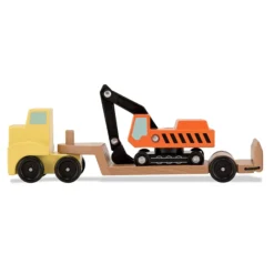 Trailer & Excavator Wooden Vehicles Play Set