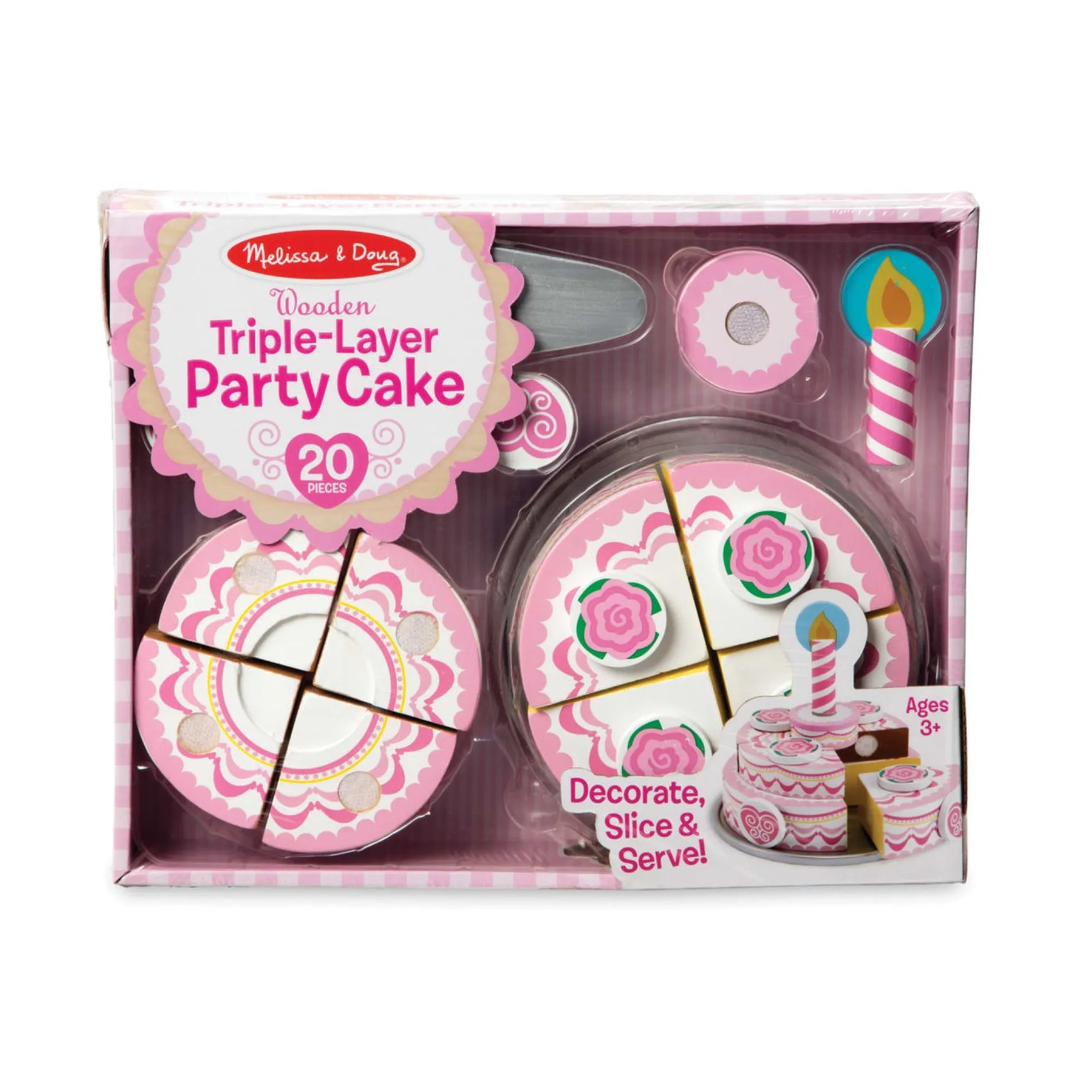 Triple-Layer Party Cake - Wooden Play Food