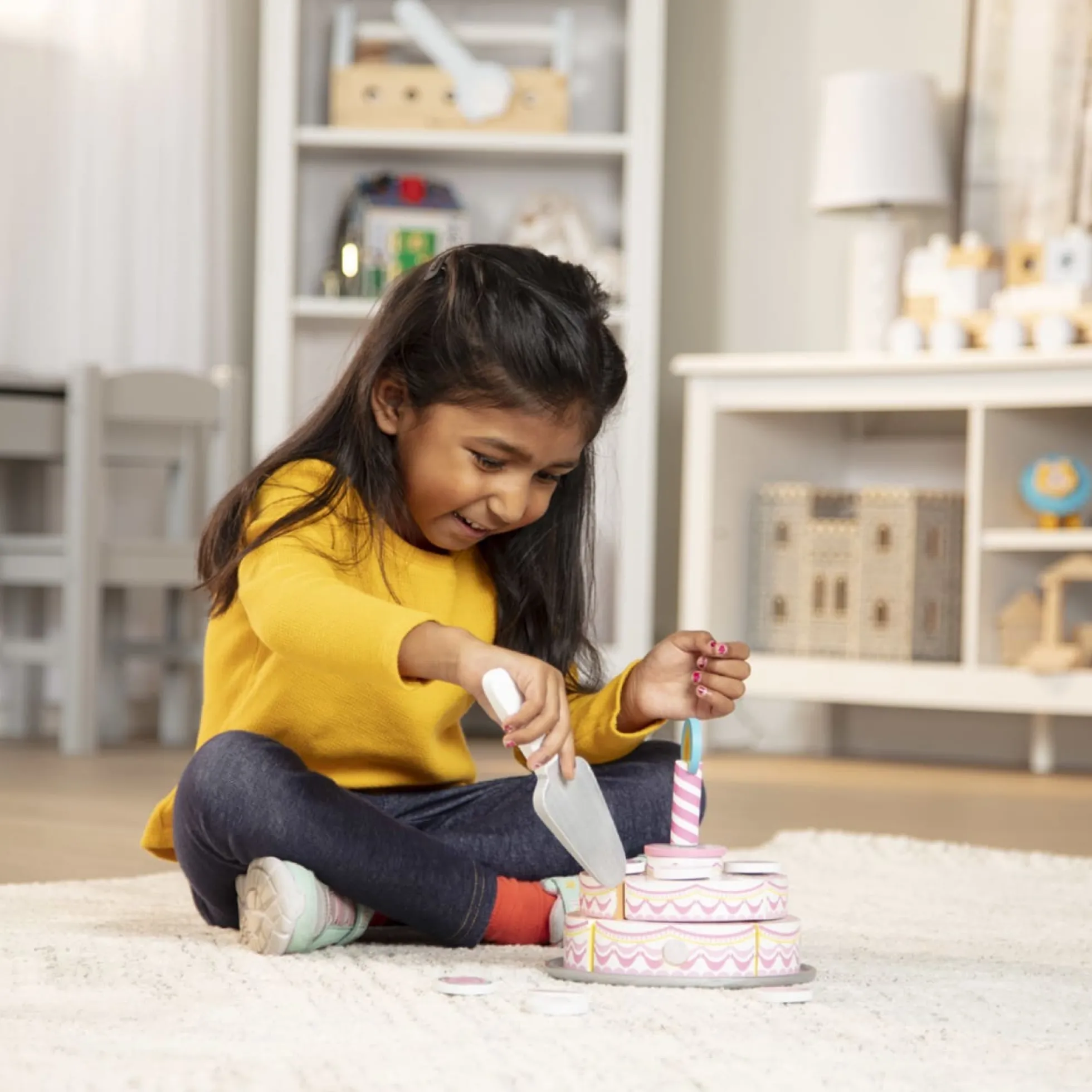 Triple-Layer Party Cake - Wooden Play Food