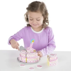 Triple-Layer Party Cake - Wooden Play Food