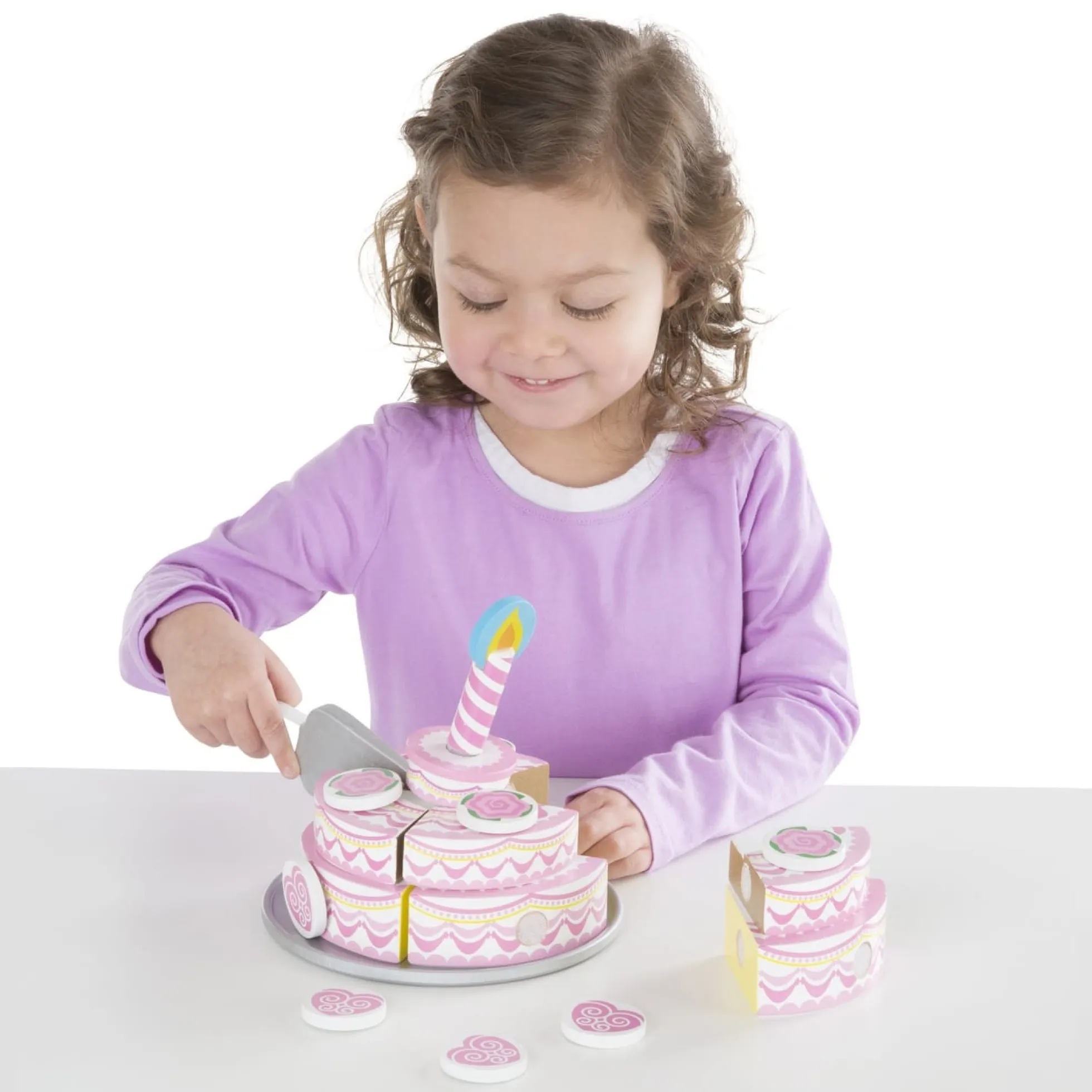 Triple-Layer Party Cake - Wooden Play Food