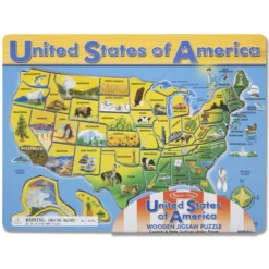 U.S.A. Map Wooden Puzzle