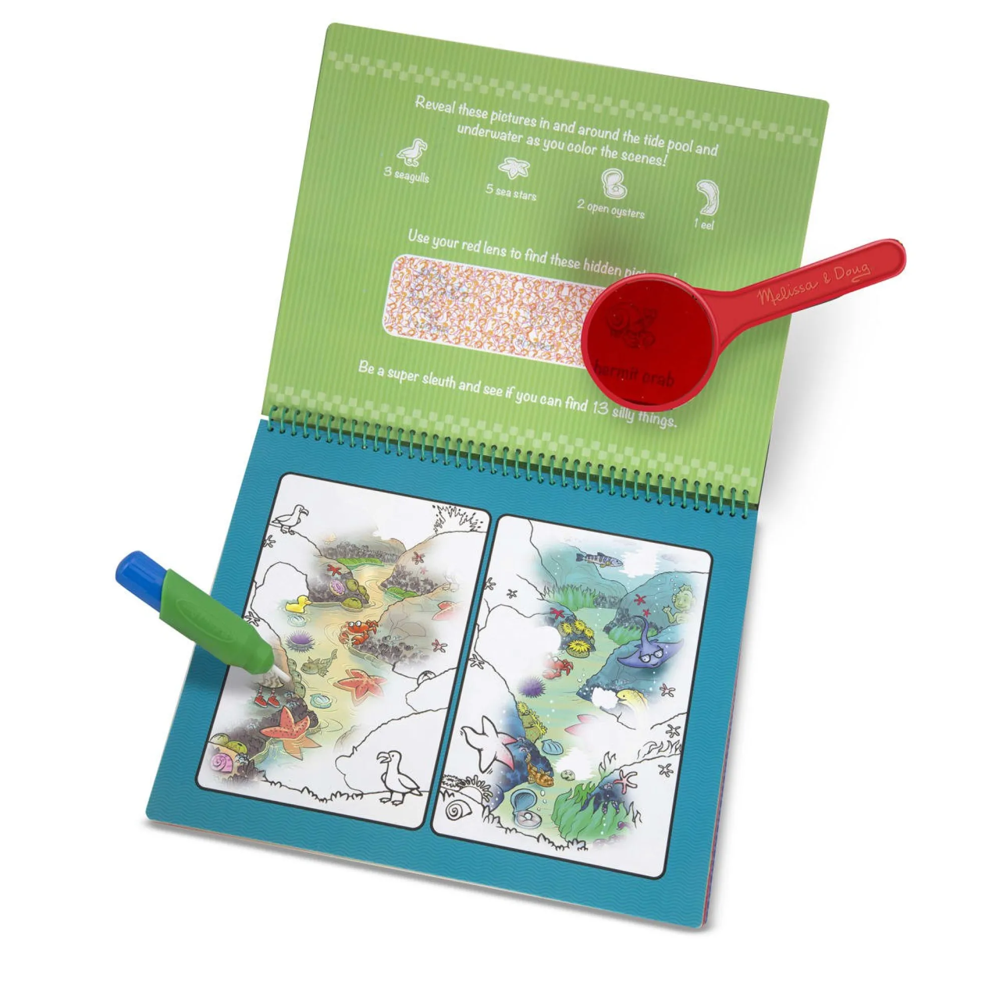 Water Wow! Animal Antics Deluxe Water-Reveal Pad - On the Go Travel Activity