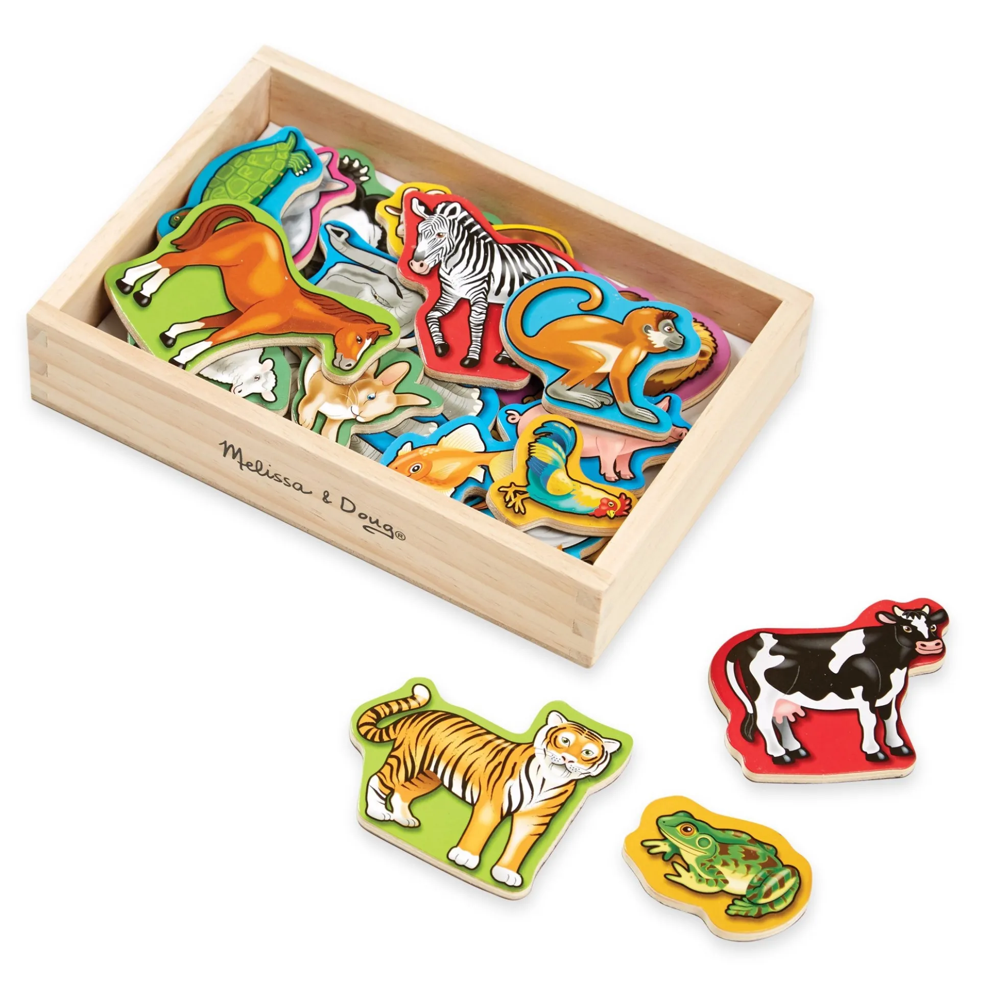 Wooden Animal Magnets