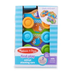 Wooden Animal Stacking Cars