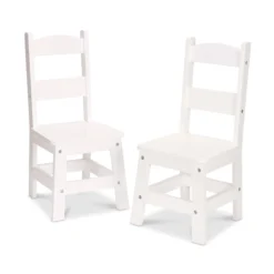Wooden Chair Pair - White