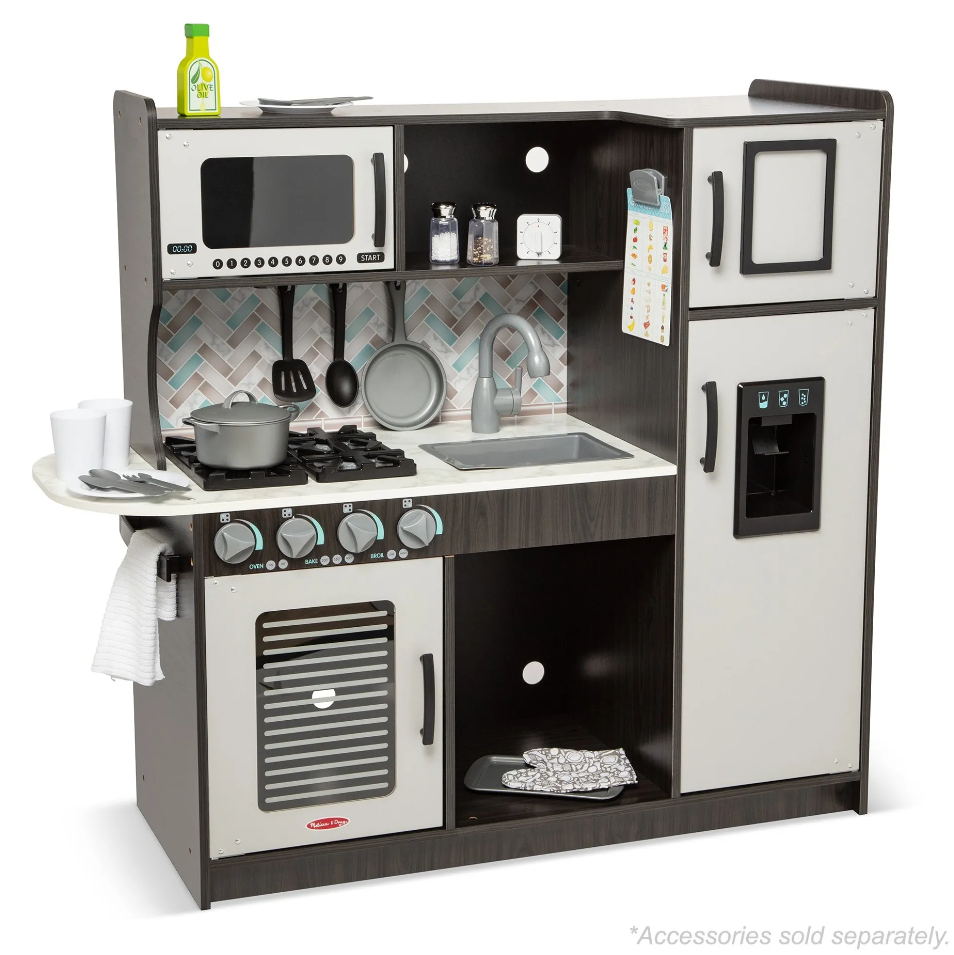 Wooden Chef's Kitchen - Charcoal