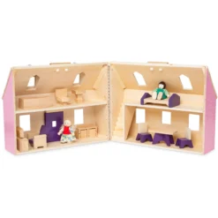 Wooden Fold & Go Dollhouse
